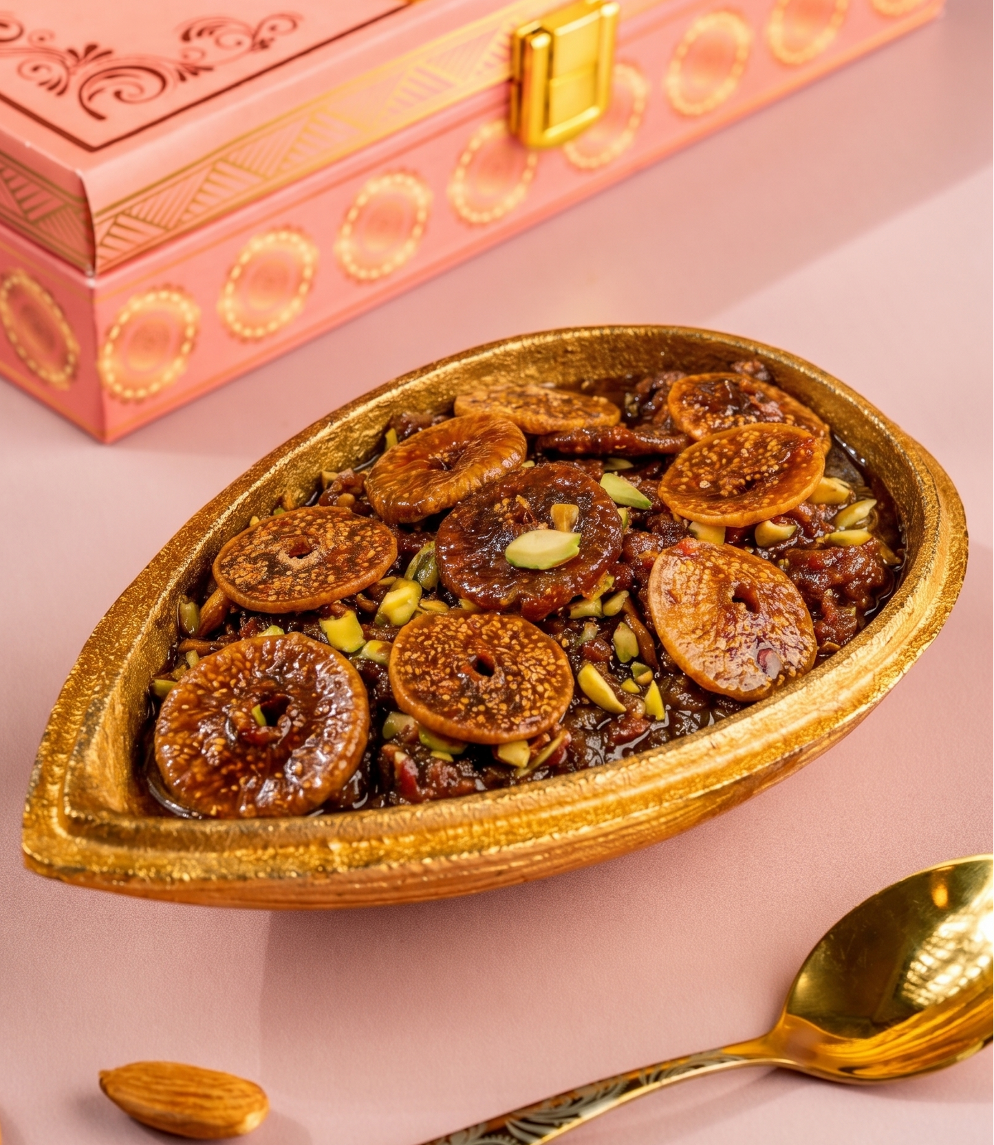 Premium Anjeer Dry Fruit Halwa made with figs, almonds, cashews and pistachios by Farmaan