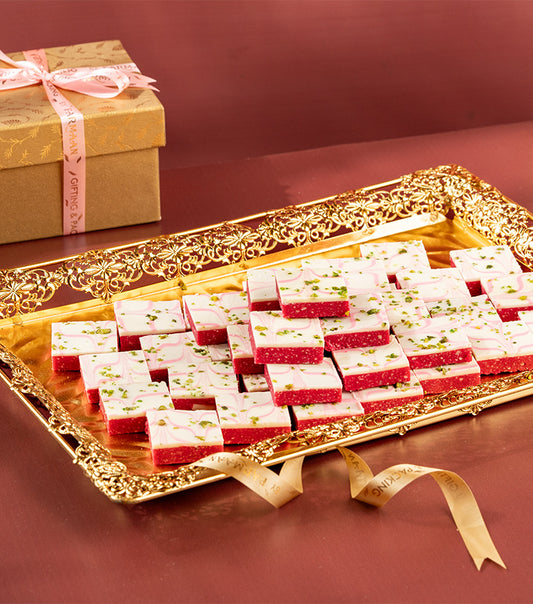 Strawberry Kaju Barfi
